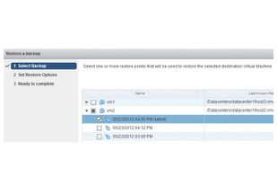 vSphere Data Protection screenshot 1