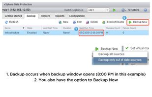 vSphere Data Protection screenshot 1