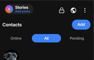 The contact page on mobile
