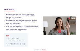 Collection page with your personalized video message
