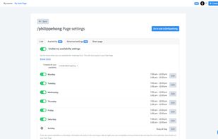 Setup your availabilities 