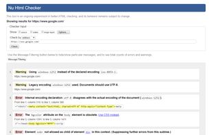 W3C Markup Validation Service screenshot 1