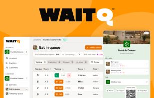 WaitQ UI at a restaurant