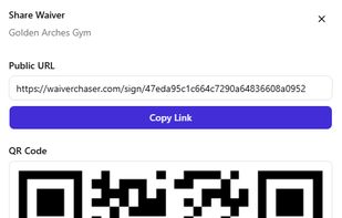 Share link or QR Code