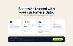 Clear controls for you and your team, with the details in our Trust Center.

