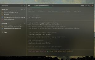 Warp Terminal screenshot 1