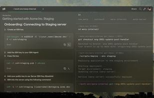 Warp Terminal screenshot 1