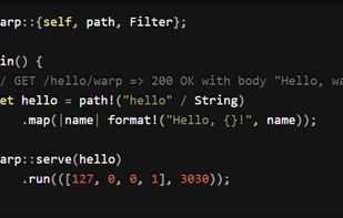 Warp web framework screenshot 1