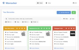 Warracker screenshot 1