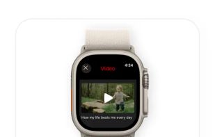 Transfer videos to your Apple Watch and start watching anytime. Keep your media ready whenever you need it.