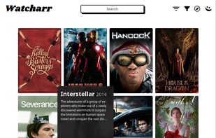 Hovering over watched content poster