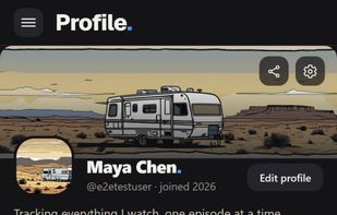 Profile view on Mobile