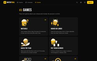 Mini-games about shows and movies, free and playable without an account.