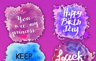 Watercolor Greetings Stickers for iMessage screenshot 1