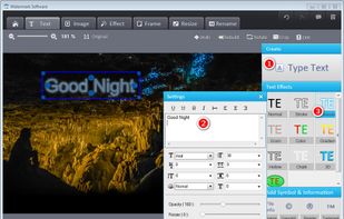Text Watermark Interface