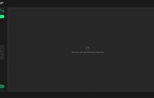 Main user interface and empty state upon launch.