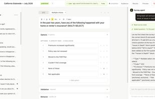 Survey editor
