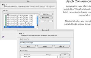 WavePad Audio, Music and MP3 Editor Batch Processing