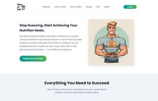 Landing page desktop