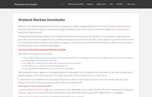 Wayback Machine Downloaders screenshot 1