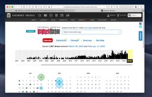 Wayback Machine screenshot 1