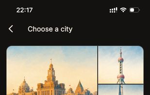 City picker: ten Chinese cities with full metro coverage, usable offline.