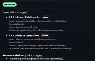 WCAGScans screenshot 1