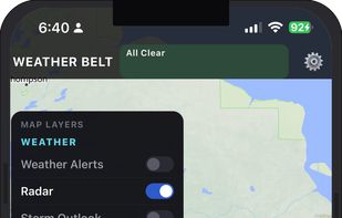 Multiple map layers to choose.