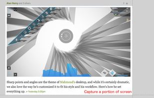 Capture selected area