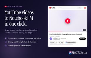 Youtube to NotebookLM - Single video, Youtube Playlist, Youtube Channel, Youtube Shorts