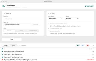 Overview Web Cloner Mac