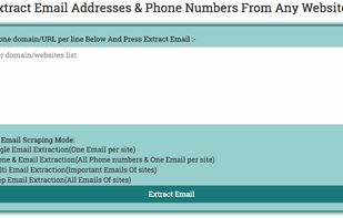 Phone and Email Extractor Screenshot