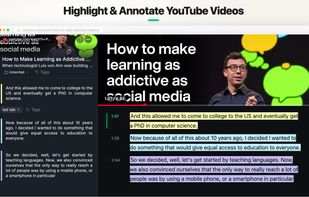 Highlight & Annotate Youtube Videos