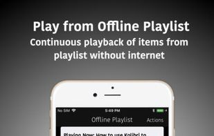Offline Playlist - Listen-to or read web pages added with in-built web browser or from RSS feeds without an internet connection.