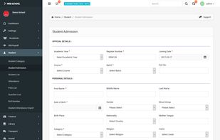 Student details form