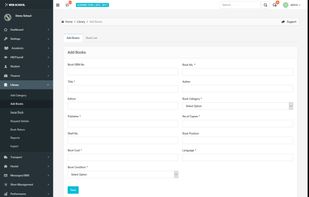 Library book details form