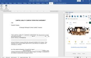 Web Xplorer In The Microsoft WordTask Pane
