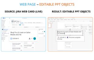 Extract assets from any web page, copy, past on your ppt template, edit