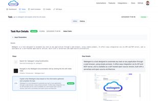 Webagent screenshot 1