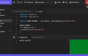 WebAssembly Studio screenshot 1