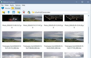 Webcam Surveyor - file browser tab