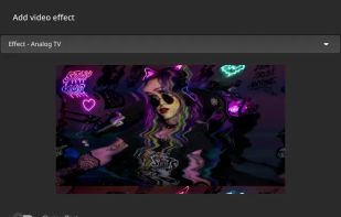 Applying effects in real-time to a video