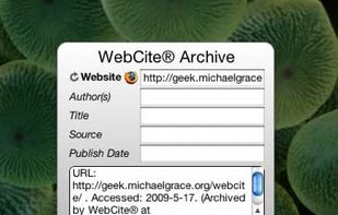 WebCite screenshot 1