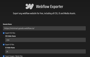 Webflow-Exporter screenshot 1