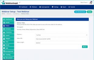 Fine tune the webinar