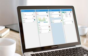 kanban board on your laptop