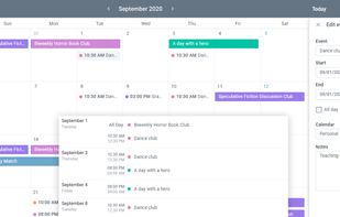 Webix Scheduler screenshot 1