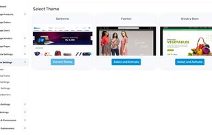Webnexs headless ecommerce - backend - theme settings