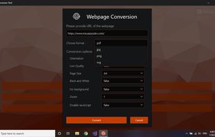 Webpage Conversion Tool screenshot 1