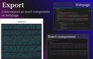 export as react or webpage